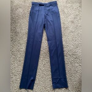 Ralph Lauren Purple Label Gregory hand tailored wool suit trouser navy 32 waist